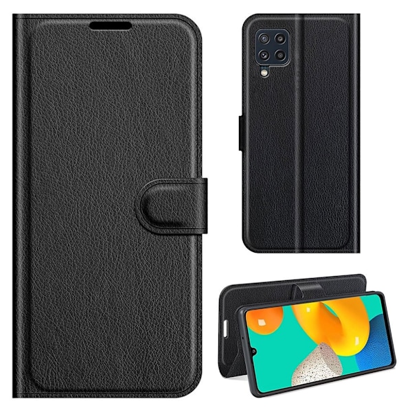 Klassisk Samsung Galaxy M32 flip etui - Sort Black