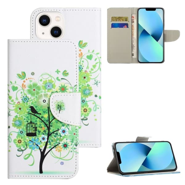 Wonderland iPhone 15 Plus Flippetui - Grønt Tre Green