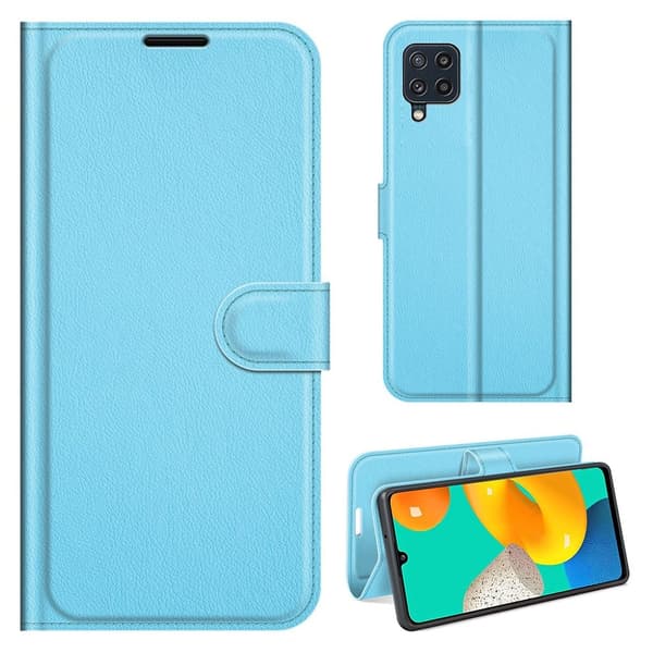 Classic Samsung Galaxy M32 Läppäkotelo - Sininen Blue