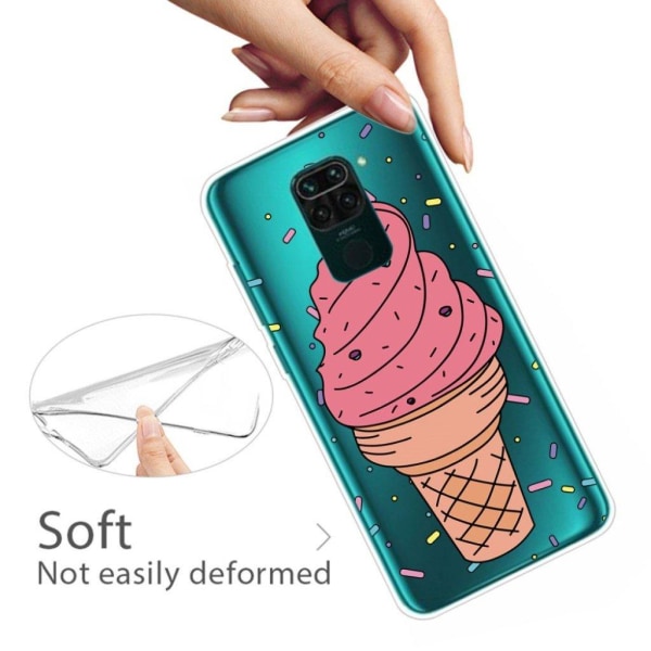 Deco Xiaomi Redmi Note 9 skal - Röd Glass multifärg