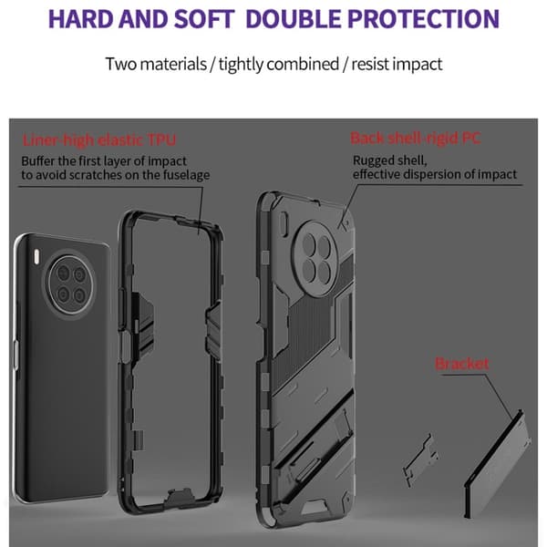 Shockproof Hybrid Deksel med A Modern Touch til Honor 50 Lite / Huawei Nova 8i - Babyblå Blue