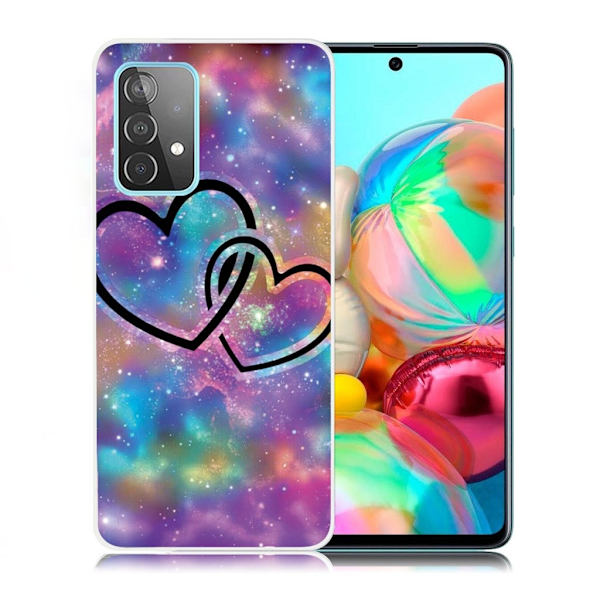 Deco Samsung Galaxy A72 5G etui - hjerter Multicolor