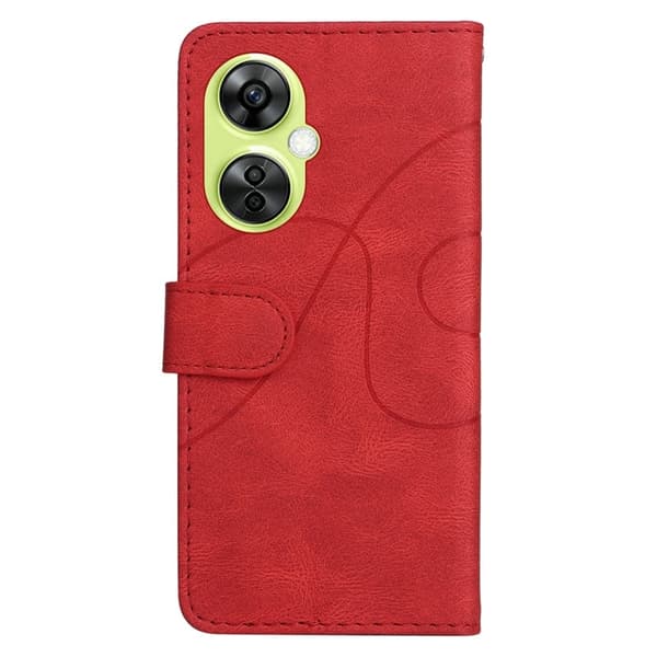 Tekstureret OnePlus Nord CE 3 Lite læderetui med rem - Rød Red