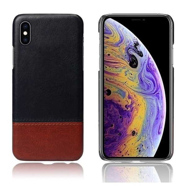 Ksq iPhone Xs Tofarget Etui Splittet Skinn Multicolor