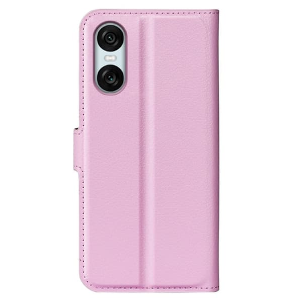 Klassisk Sony Xperia 10 VI flip etui - Lyserød Pink