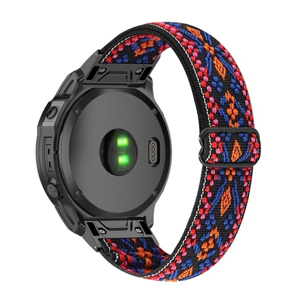 Elastic nylon breathable watch strap for Garmin watch - Orange P multifärg