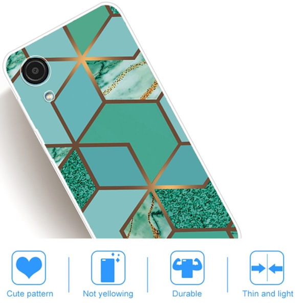 Marble Samsung Galaxy A03 Core Etui - Teal Klinkekule Tile Green