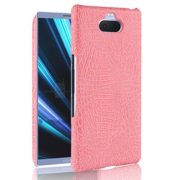 Sony Xperia 10 Plus krokodille etui - Lyserød Pink