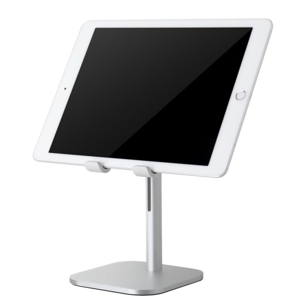 Universal vinkeljusterbar telefon- og tabletholder - Sølv Silver grey