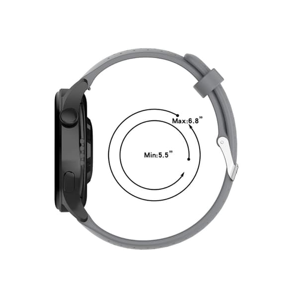 22mm silikoni pikavapautuva kellohihna Huawei-kelloon - Harmaa Silver grey