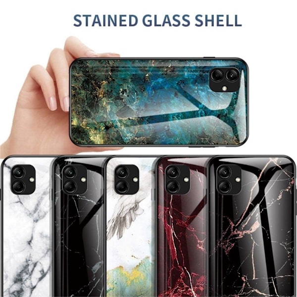 Fantasy Marmor Samsung Galaxy A04 skal - Flygande Duva Marmor Grön