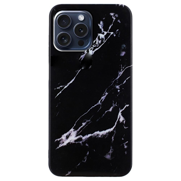 Marble design iPhone 16 Pro kotelot - Musta Black