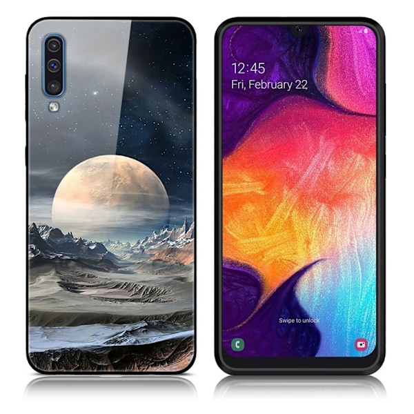 Fantasy Samsung Galaxy A50 skal - Vit Planet multifärg