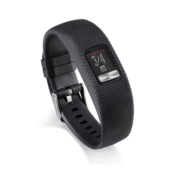 Garmin Vivofit 4 lozenge tekstur TPU silikone urrem - Sort Black
