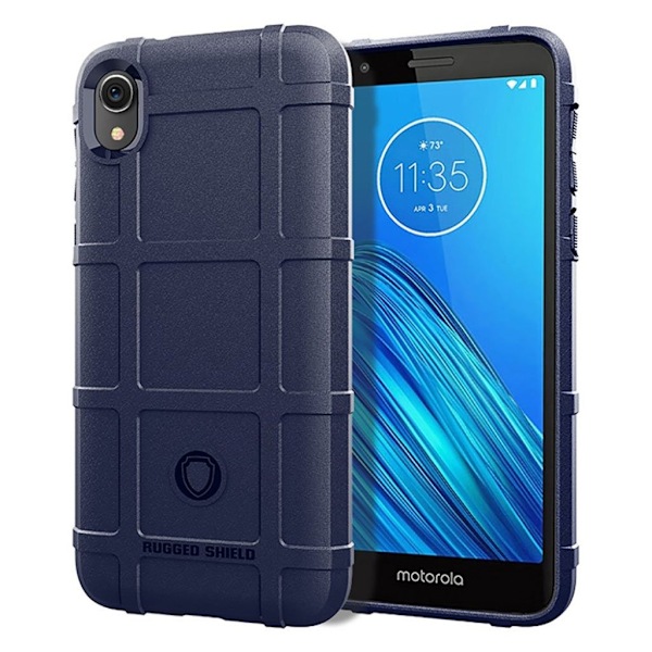 Rugged Shield Motorola Moto E6 deksel - Mørke blå Blue