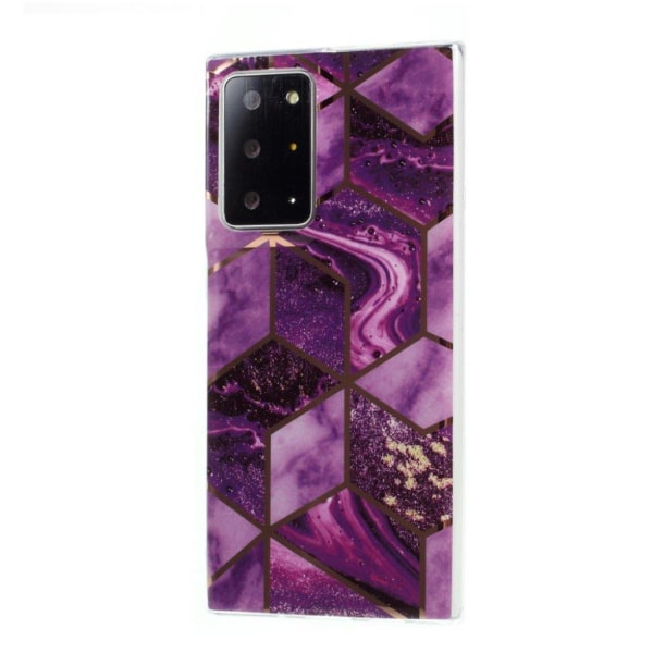 Marble design Samsung Galaxy Note 20 Ultra kotelot - Violetti Purple