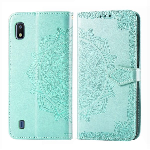 Mandala Samsung Galaxy A10 Flip kotelot - Syaani Green