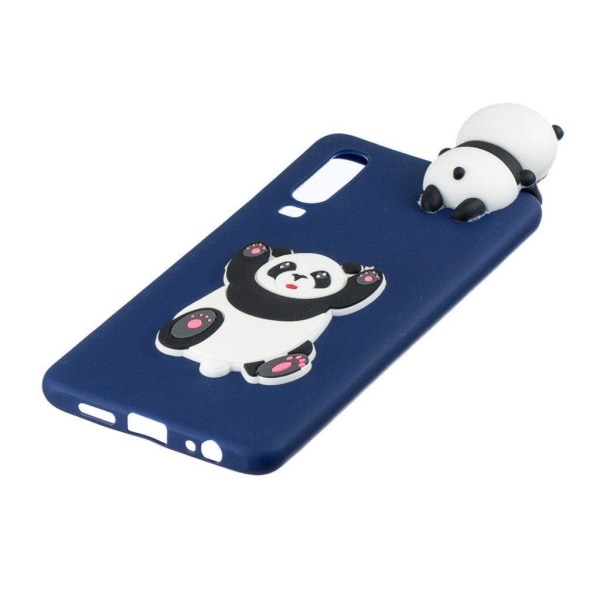 Huawei P30 3D kuvio pehmeä suojakotelo - Hyppivä Panda Multicolor