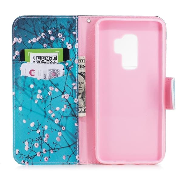 Samsung Galaxy S9 Plus Etui laget av kunstlær og silikon - Vinter søtt Multicolor