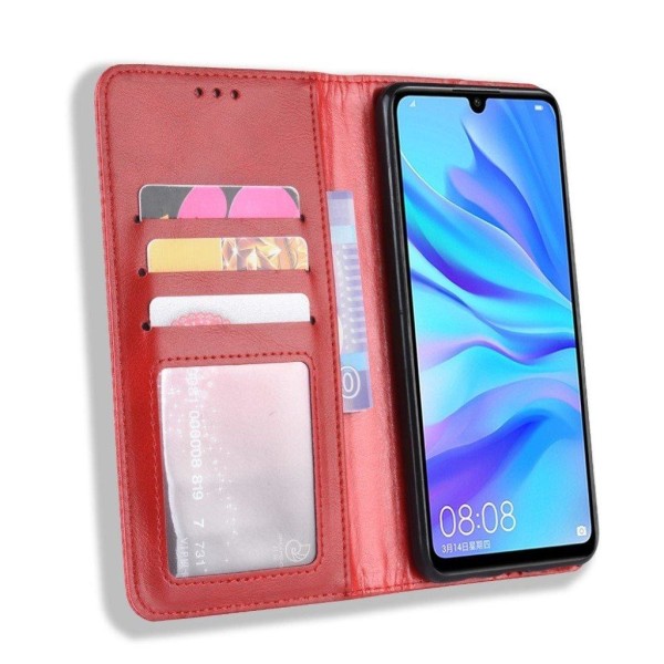 Huawei P30 Lite vintage leather case - Red Red