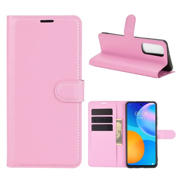 Classic Huawei Y7A / P Smart 2021 flip etui - sort Pink