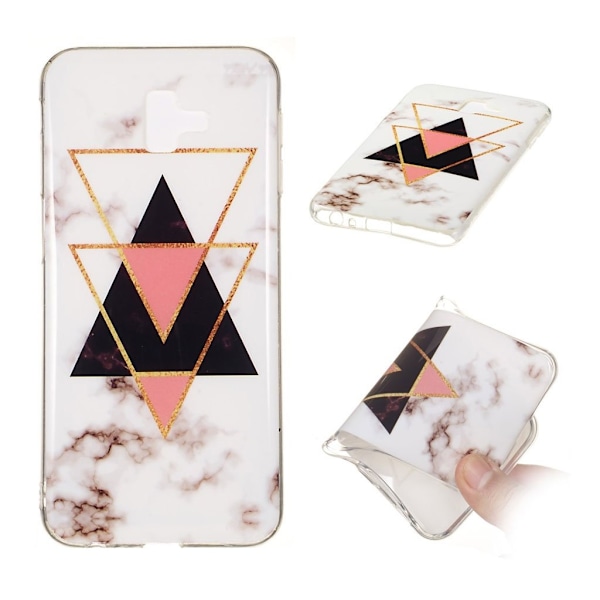 Samsung Galaxy J6 Plus (2018) marmor mønster blødt etui - stil I White