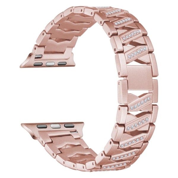 Rhinestone X design watch strap for Apple Watch (41mm) - Pink Rosa