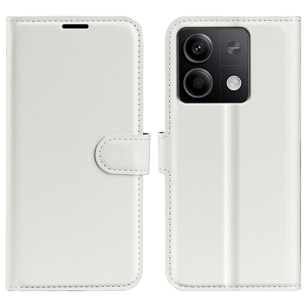 Klassisk Xiaomi Redmi Note 13 Flip Etui - Hvid White