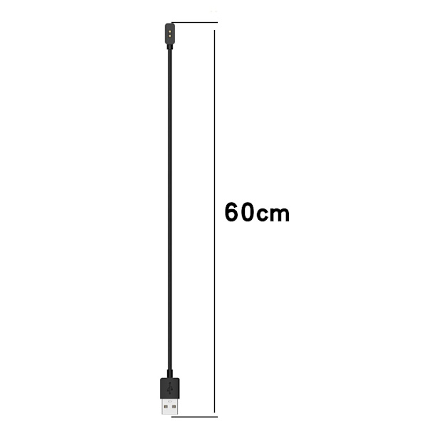 60 cm Xiaomi Redmi Band 2 USB-opladerkabel - Sort Black