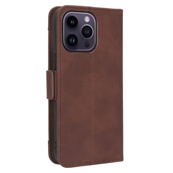 Modernt iPhone 15 Pro fodral med plånbok - Brun Brun