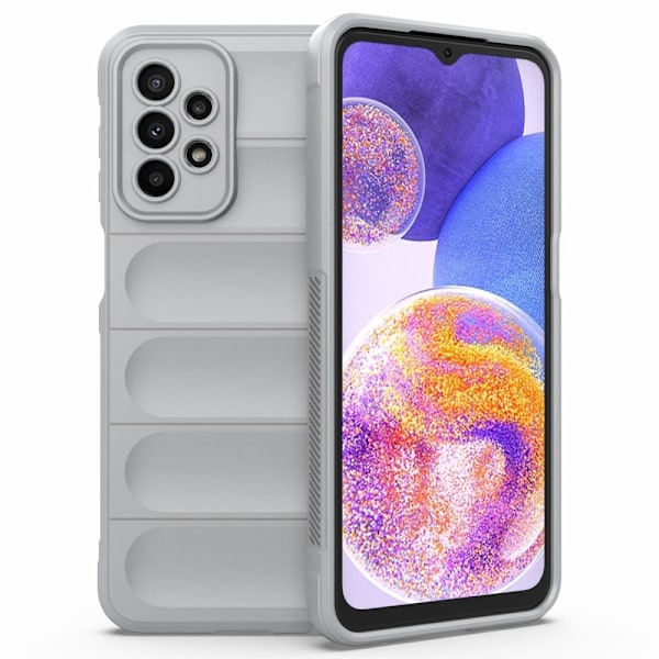 Mjukt greppformat Samsung Galaxy A23 5G skal - Silver/Grå Silvergrå