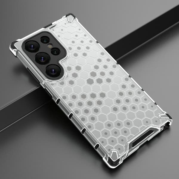 Bofink Honeycomb mobilskal till Samsung Galaxy S24 Ultra - Silver/Grå Silvergrå
