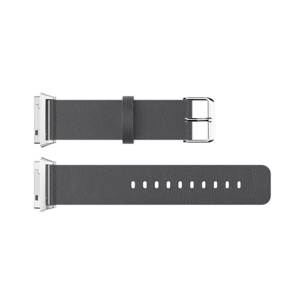 Fitbit Ionic Stilrent klockband i äkta läder - Grå Silvergrå