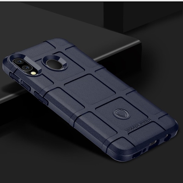 Rugged Shield Samsung Galaxy A10 cover - Mørkeblå Blue