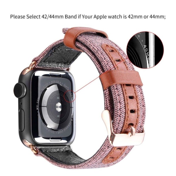 DUX DUCIS Apple Watch Series 5 44mm -kangaskellonauha - Pinkki Pink