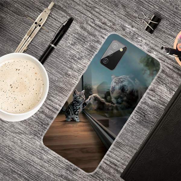 Deco Samsung Galaxy A02s Etui - Kat og tiger Multicolor