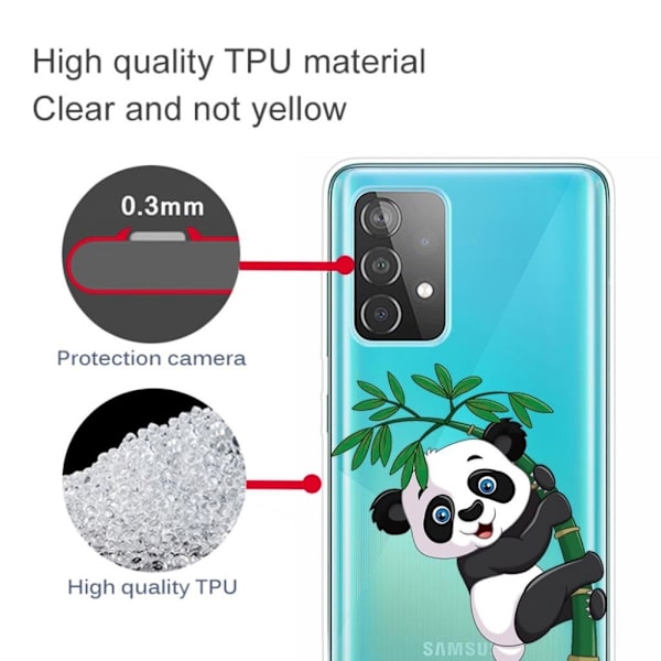 Deco Samsung Galaxy A72 5G skal - Panda Och Bambu Vit