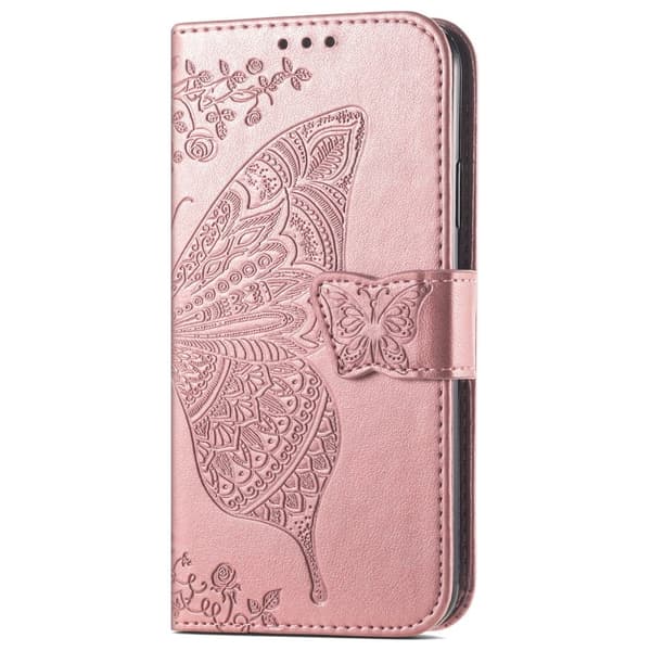 Butterfly OnePlus Ace 3 Pro skinnveske - Rose Gull Pink