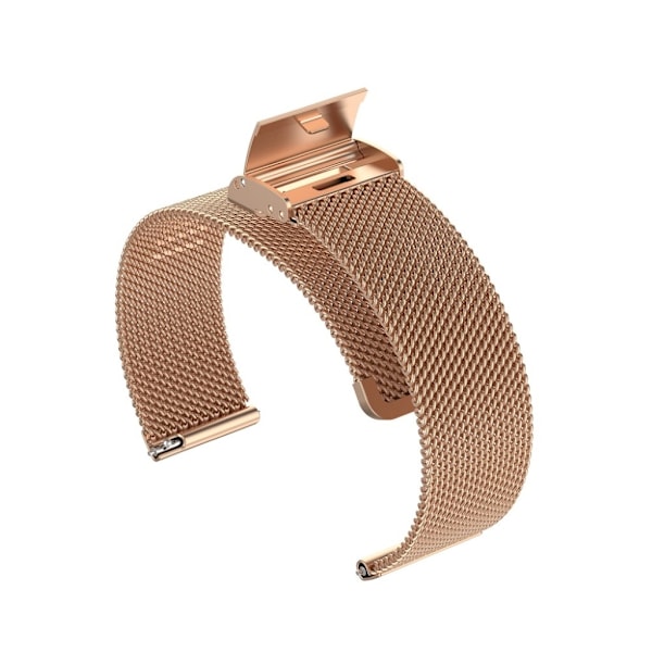 Garmin Vivoactive 3 / Venu / Vivomove 3 / Forerunner 245 / 645 Rustfrit stål urrem - Rødguld Pink