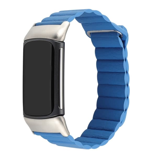 Fitbit Charge 5 klockarmband i äkta läder - Himmelsblå Blå