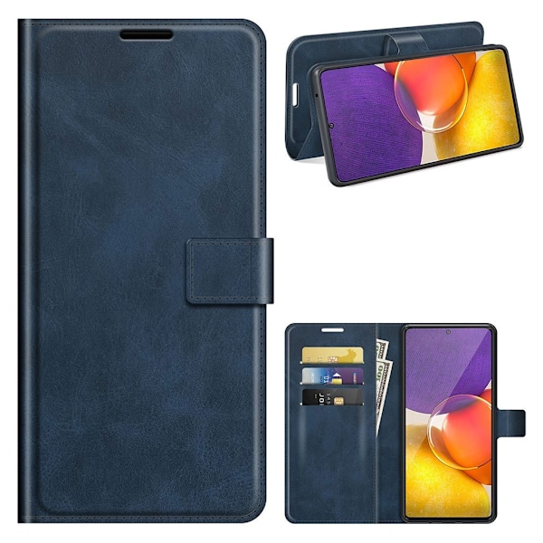 Wallet-style Læder Etui til Samsung Galaxy Quantum 2 - Blå Blue