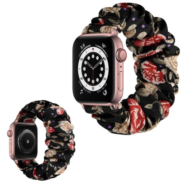 Apple Watch Series 6 / 5 44mm elastisk hårbånd stil urrem - Rose Multicolor
