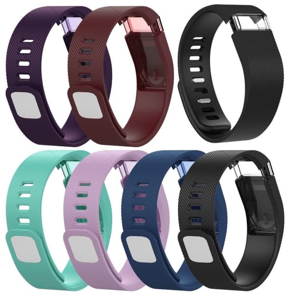 Joustava vaihtoranneke Fitbit Charge-kellolle - Viininpunainen Red