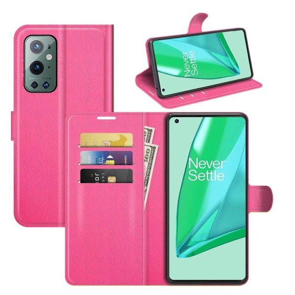 Classic OnePlus 9 Pro flip kuoret - Ruusu Pink