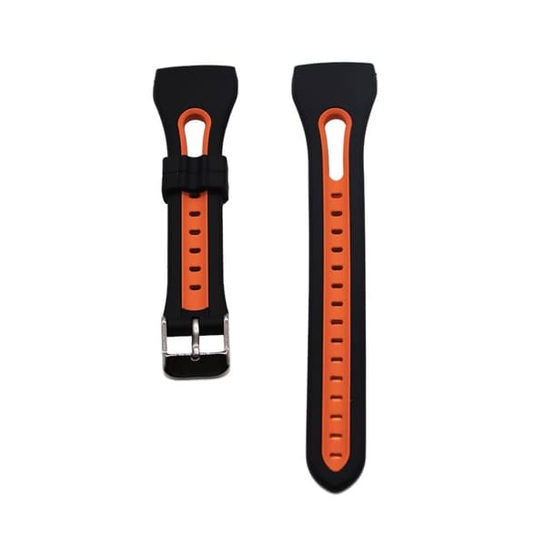 Fitbit Charge 3 tvåfärgat klockarmband i silikon - svart / orange multifärg