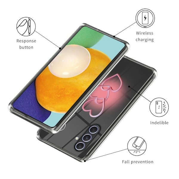 Deco Samsung Galaxy A34 5G skal - Tre-Kärlek Rosa
