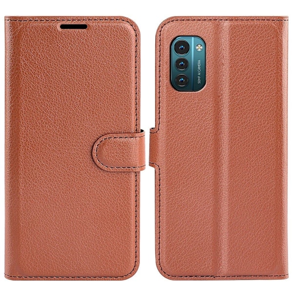 Klassisk Nokia G11 / Nokia G21 flip etui - Brun Brown