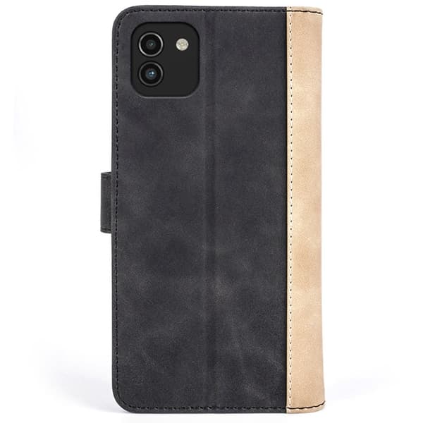 Tofarget lærdeksel for Samsung Galaxy A03 - Svart Black