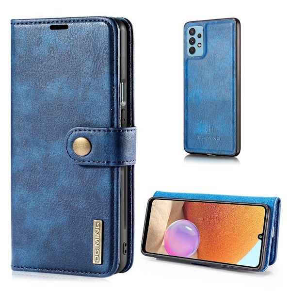 DG.MING Samsung Galaxy A32 2-in-1 lompakkokotelo - Sininen Blue