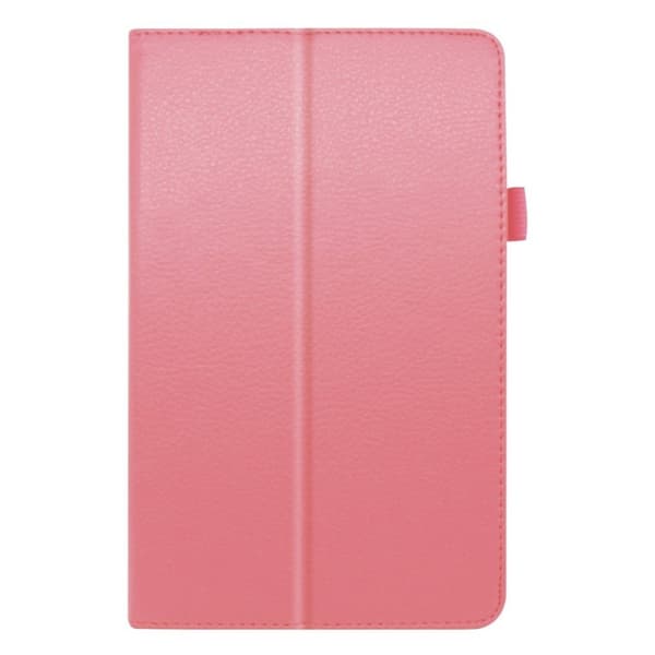 Lenovo Tab M8 Litchi Lær Flippetui - Rosa Pink